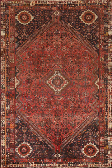 Vegetable Dye Shiraz Persian Area Rug 6x9