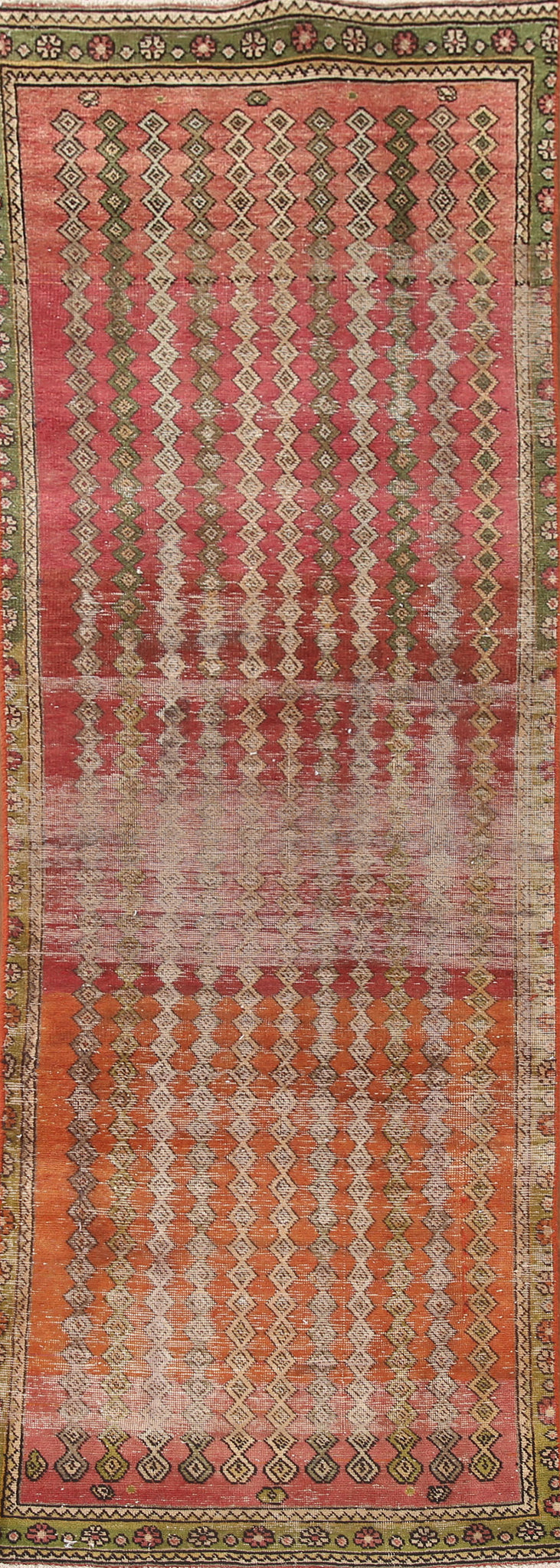 Vegetable Dye Tabriz Persian Runner Rug 3x10