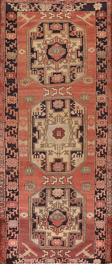 Vegetable Dye Ardebil Persian Runner Rug 4x10