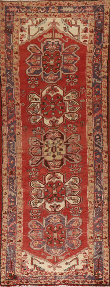 Vegetable Dye Heriz Persian Runner Rug 3x10
