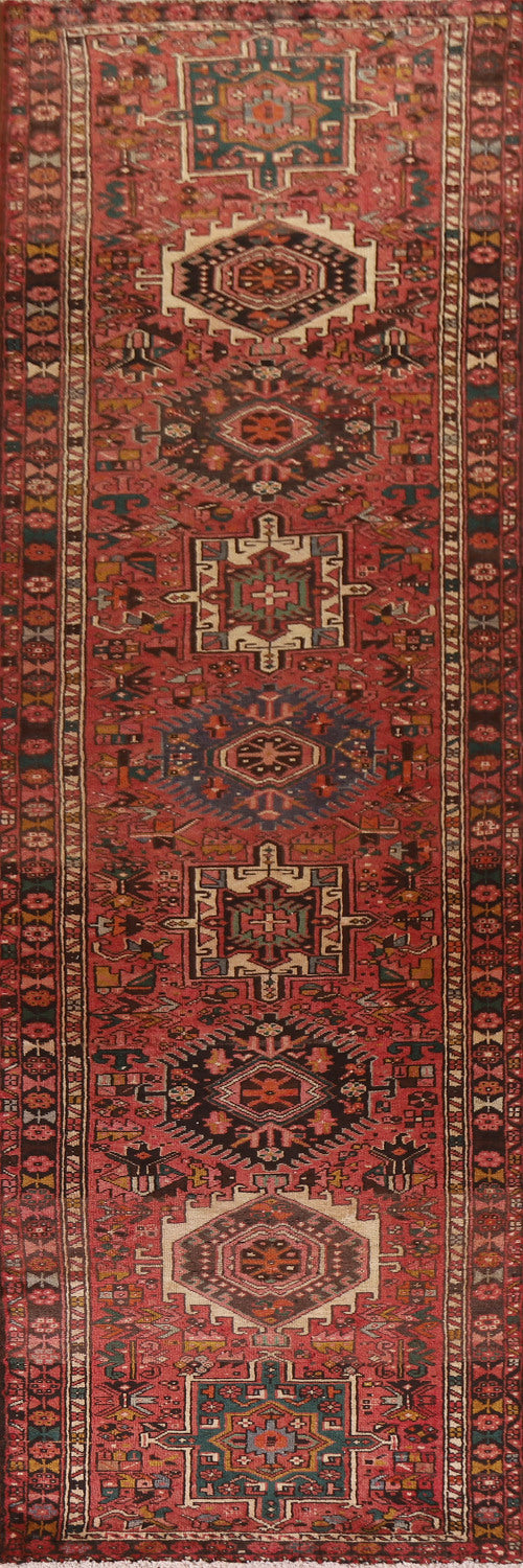 Vegetable Dye Gharajeh Persian Runner Rug 3x13