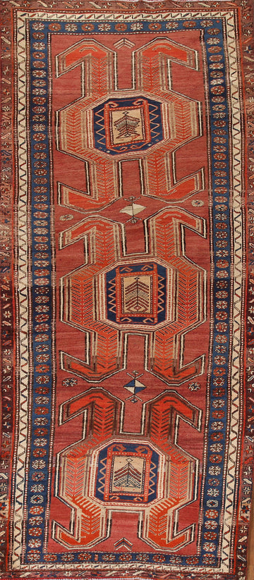 Vegetable Dye Ardebil Persian Runner Rug 4x11