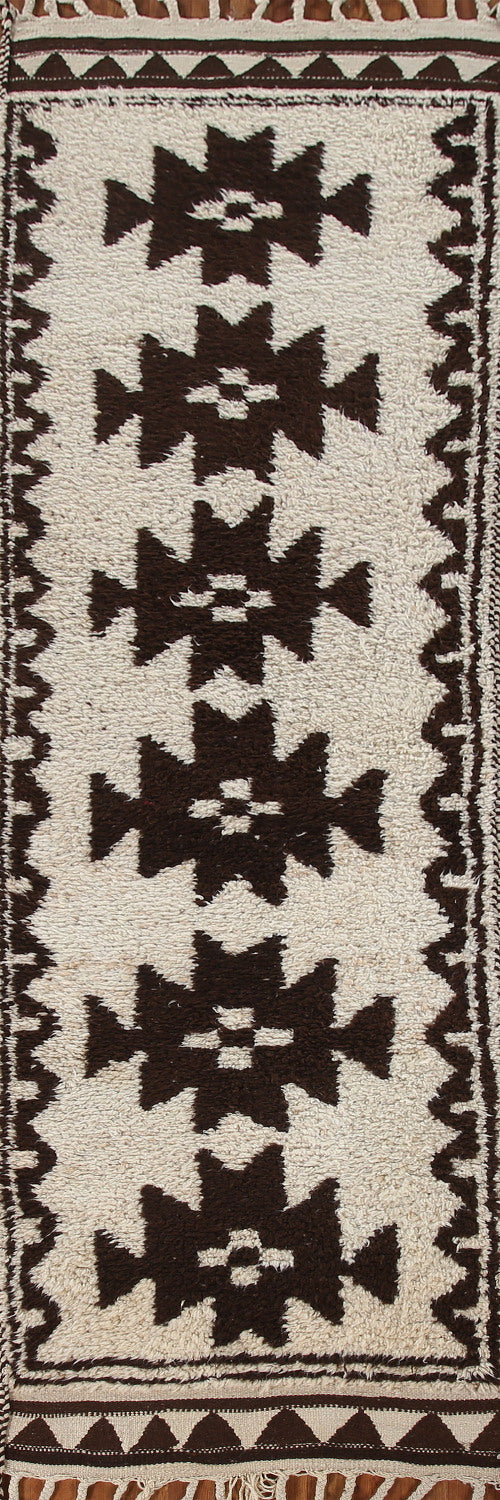 Natural Dye Kurdish Turkish Runner Rug 3x11