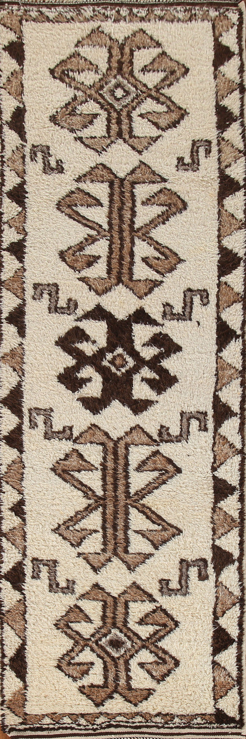 Natural Dye Kurdish Turkish Runner Rug 3x11