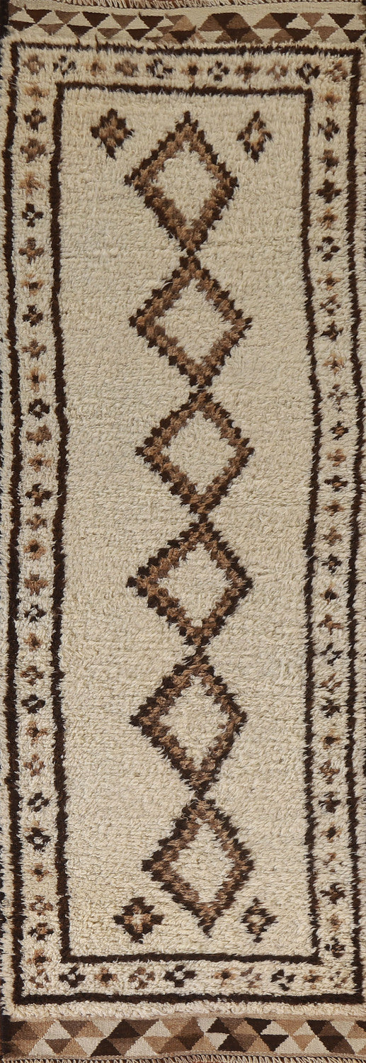Vegetable Dye Kurdish Plush Runner Rug 3x10