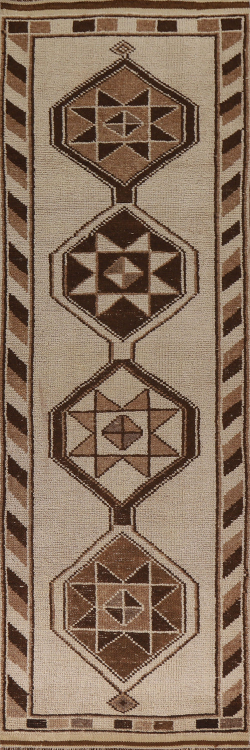Natural Dye Kurdish Turkish Runner Rug 3x12