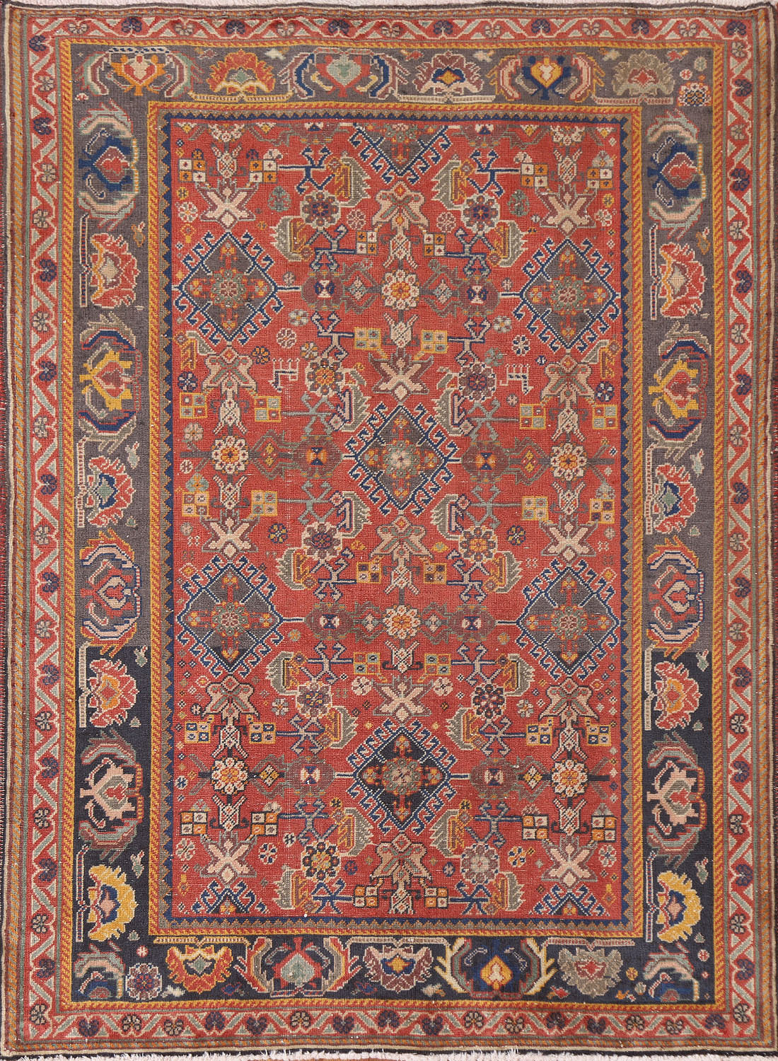 Antique Vegetable Dye Shiraz Kashkoli Persian Rug 3x5