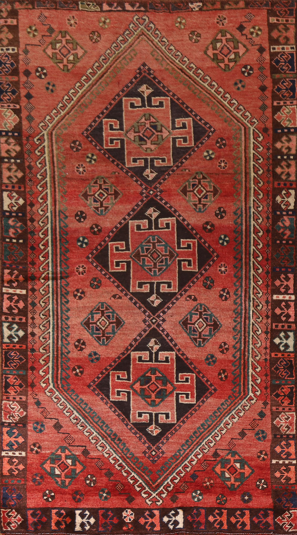 Tribal Geometric Shiraz Persian Rug 4x8