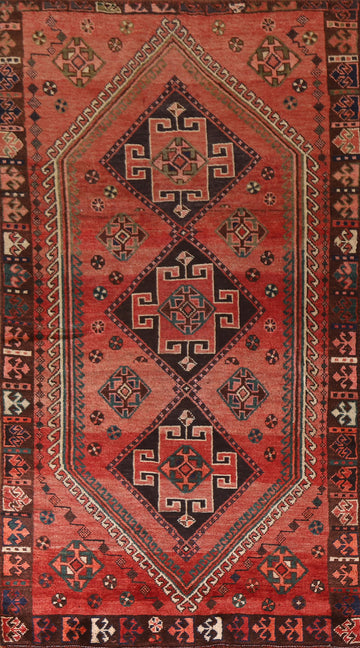 Tribal Geometric Shiraz Persian Rug 4x8