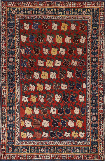 Vegetable Dye Kashkoli Persian Area Rug 5x8