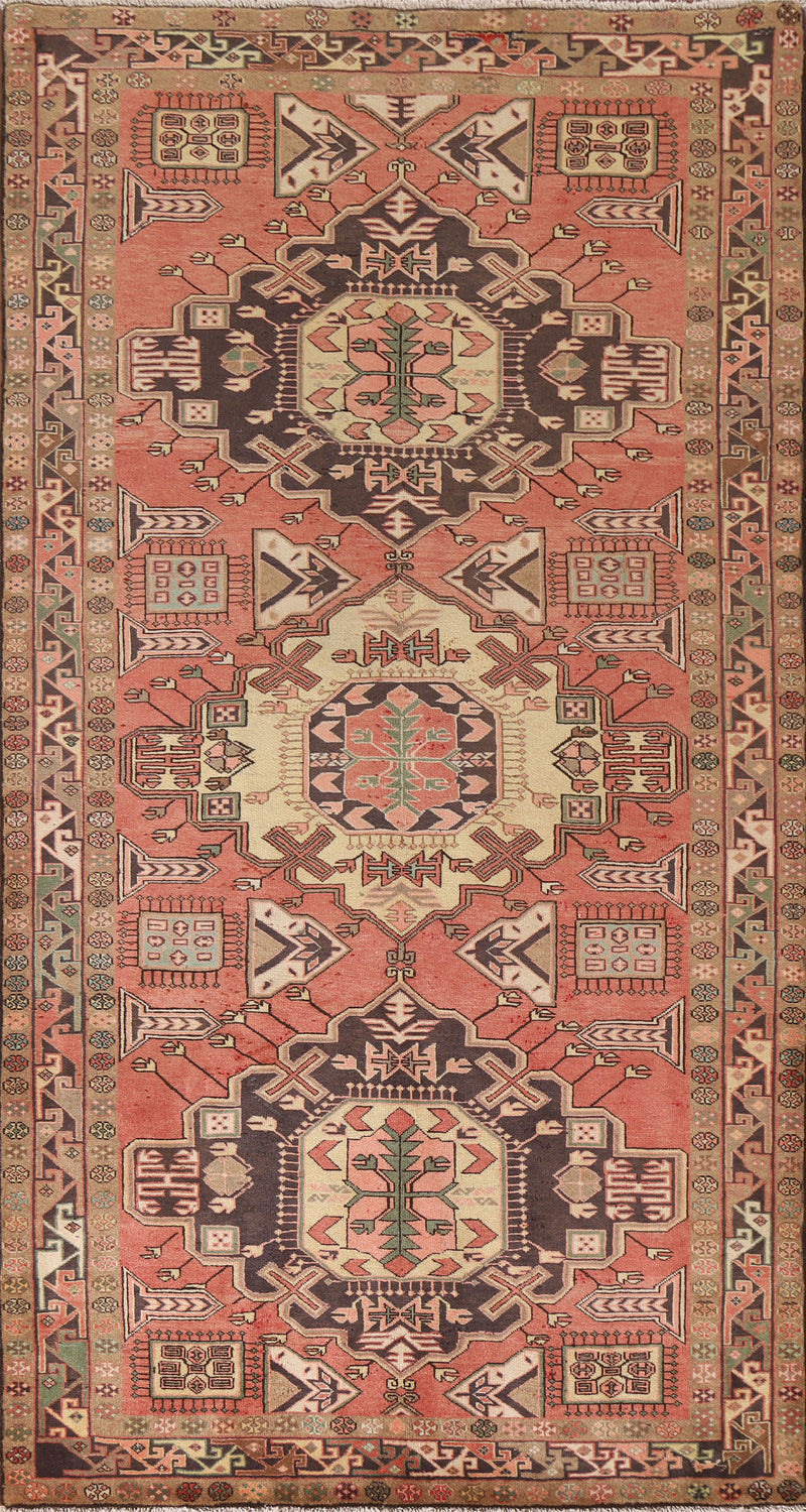 Pink Geometric Meshkin Persian Area Rug 5x10