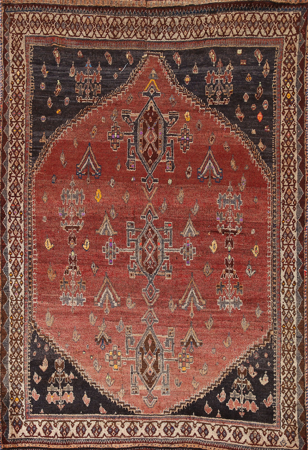 Vegetable Dye Shiraz Persian Rug 5x7