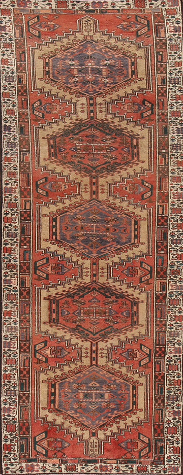 Handmade Wool Ardebil Persian Runner Rug 3x10