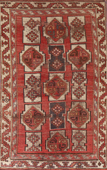 Antique Wool Lori Persian Rug 4x7
