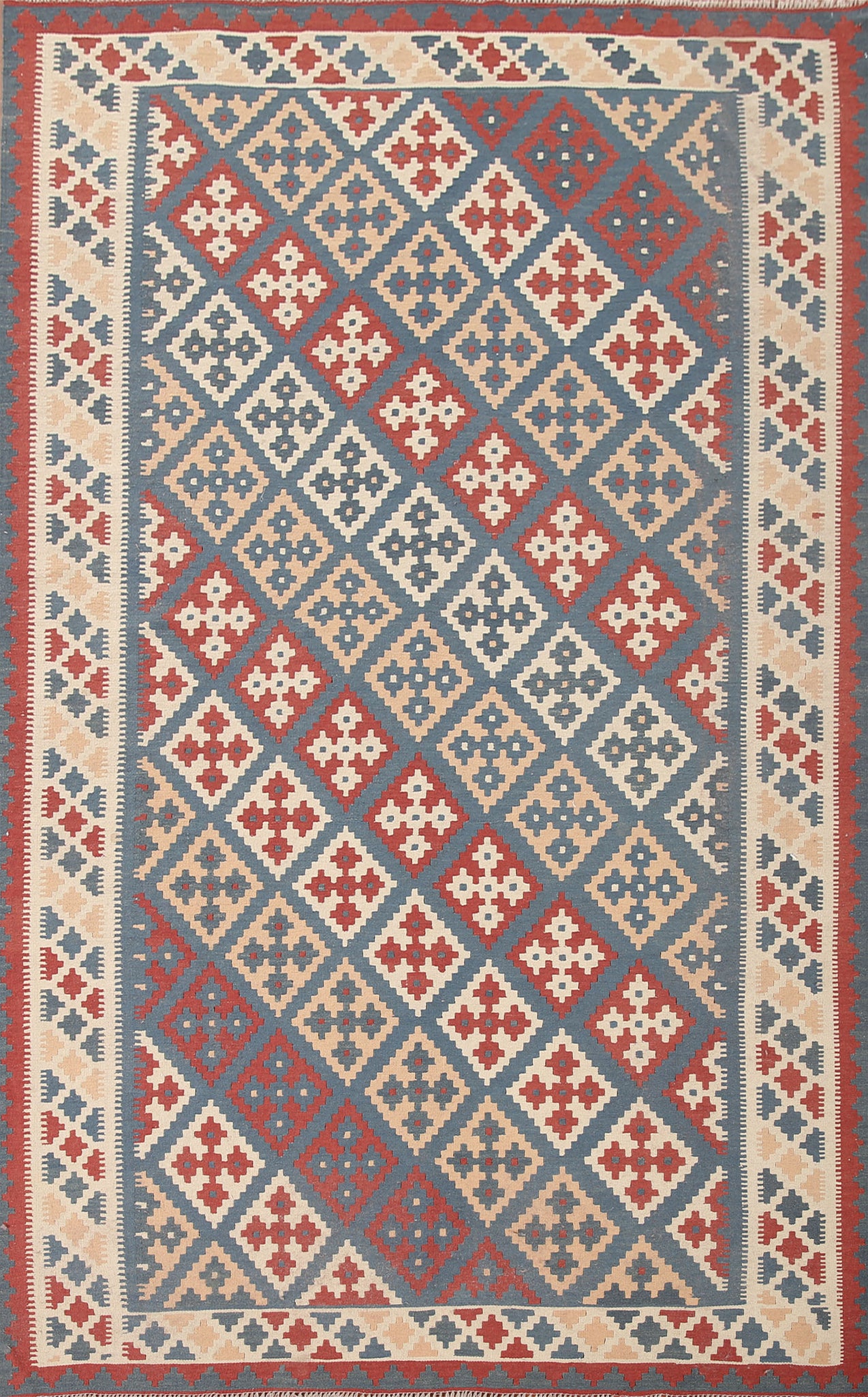 Geometric Kilim Persian Area Rug 7x11