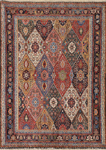 Masterpiece Vegetable Dye Shiraz Qashqai Persian Rug 4x6