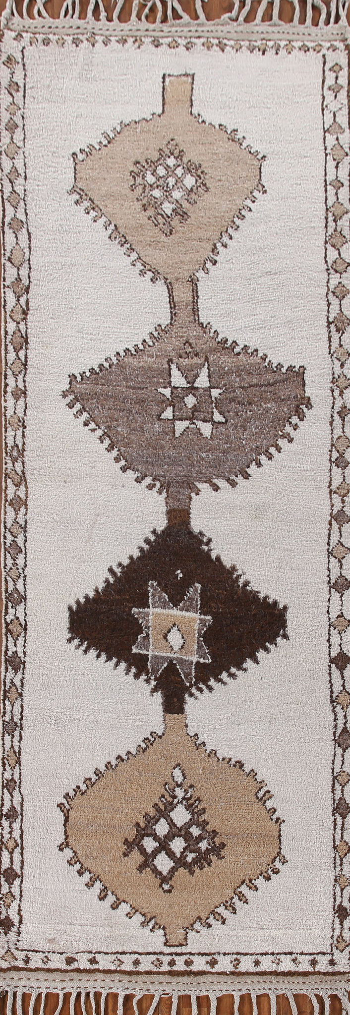 Natural Dye Anatolian Turkish Runner Rug 4x13