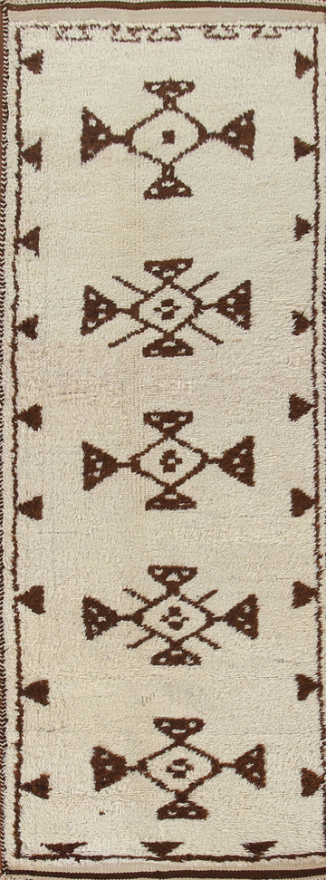 Natural Dye Anatolian Oriental Runner Rug 3x11