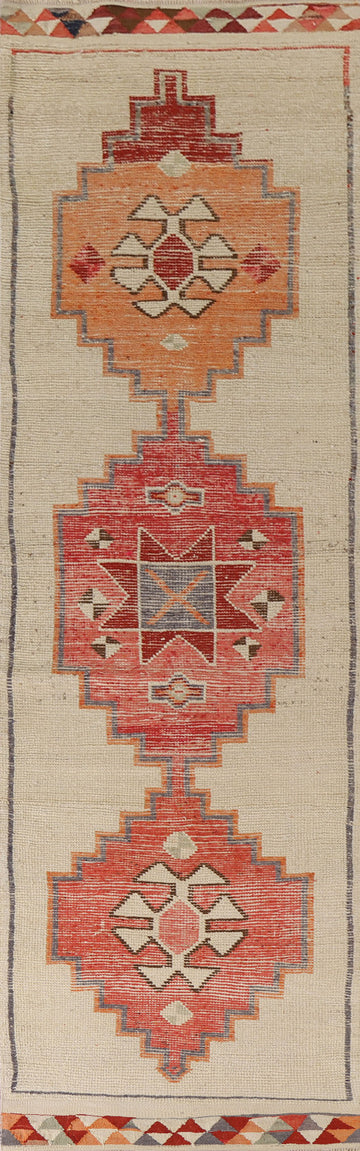 Plush Natural Dye Anatolian Turkish Runner Rug 3x12
