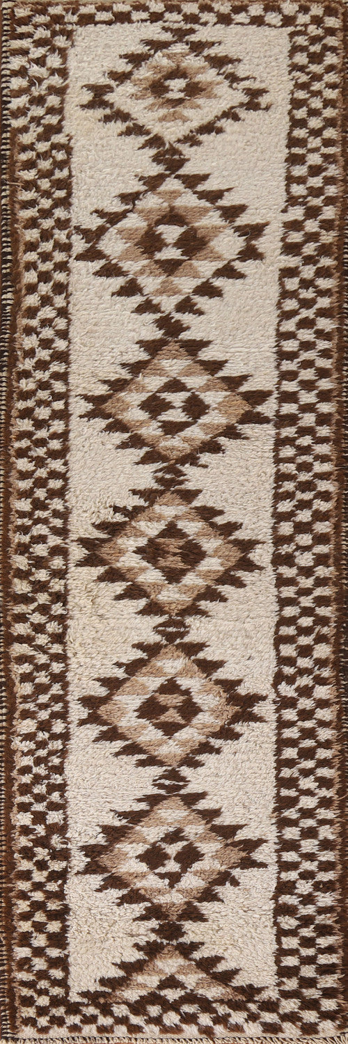 Natural Dye Anatolian Turkish Runner Rug 3x11