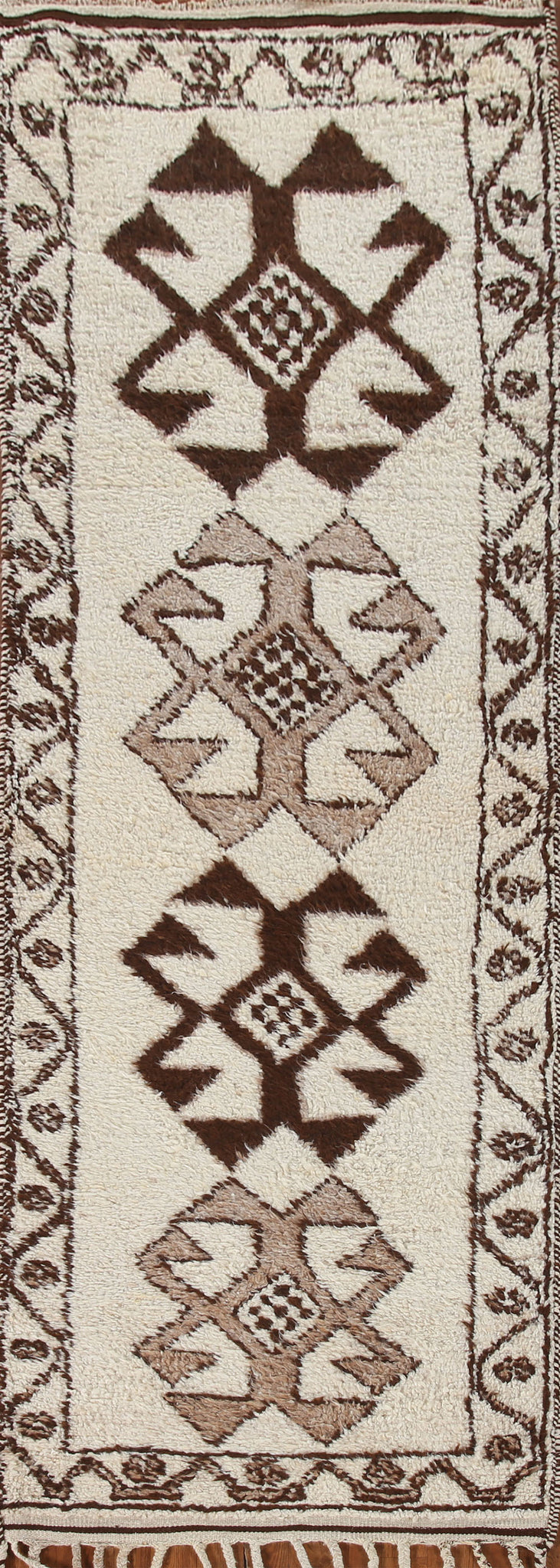 Natural Dye Anatolian Oriental Runner Rug 3x12