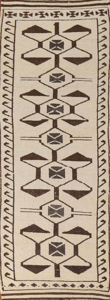 Natural Dye Anatolian Oriental Runner Rug 4x11