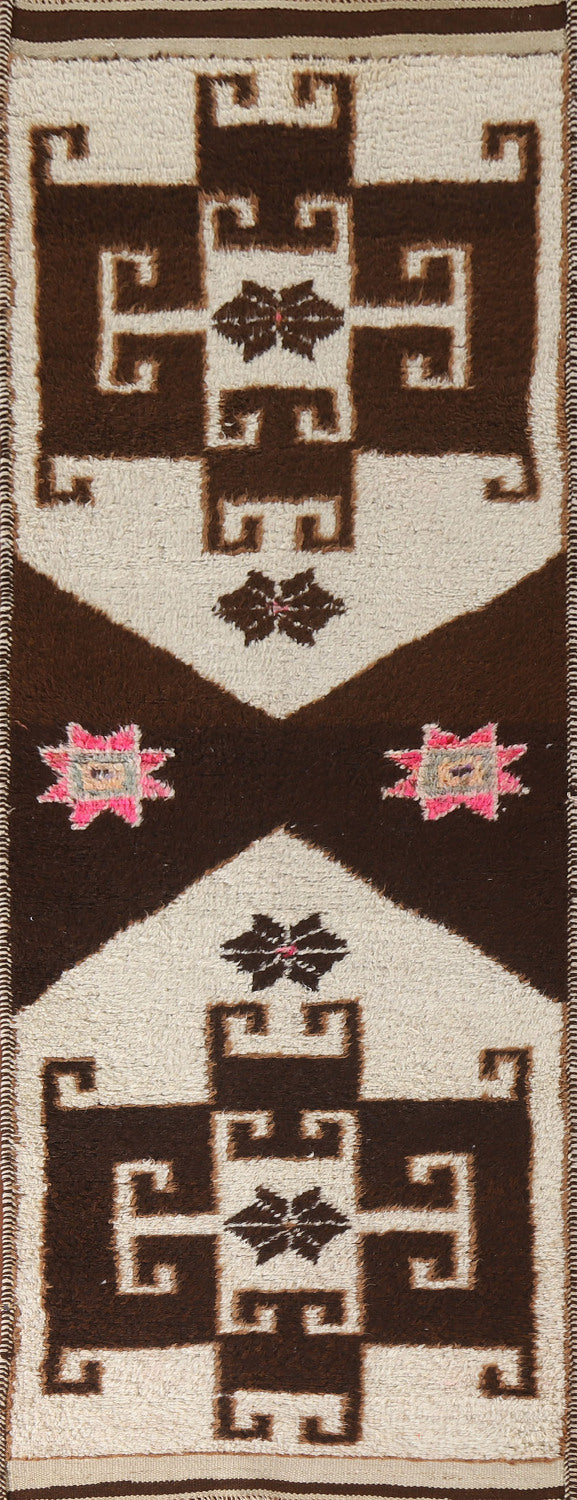 Natural Dye Anatolian Turkish Runner Rug 3x10