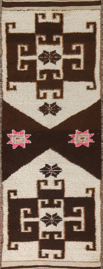 Natural Dye Anatolian Turkish Runner Rug 3x10