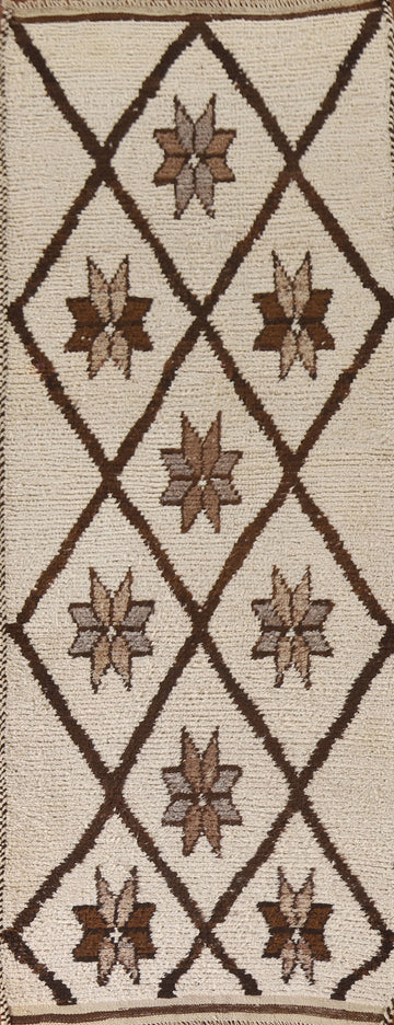 Natural Dye Anatolian Oriental Runner Rug 3x11