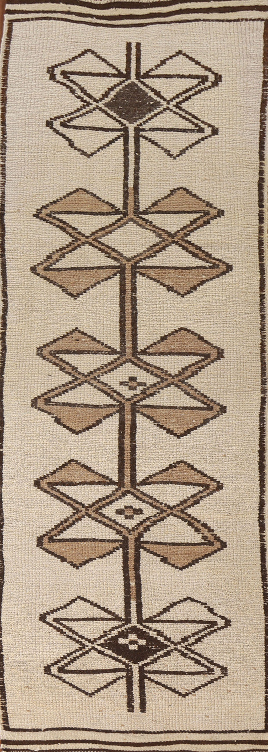 Geometric Anatolian Natural Dye Runner Rug 3x11
