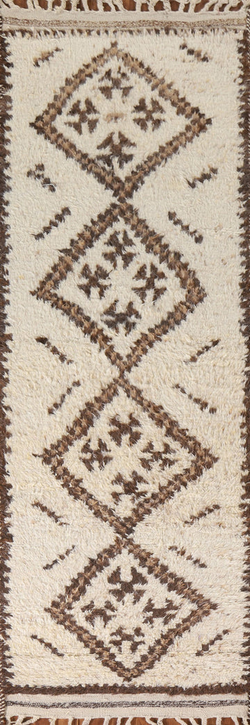 Natural Dye Anatolian Turkish Runner Rug 3x11