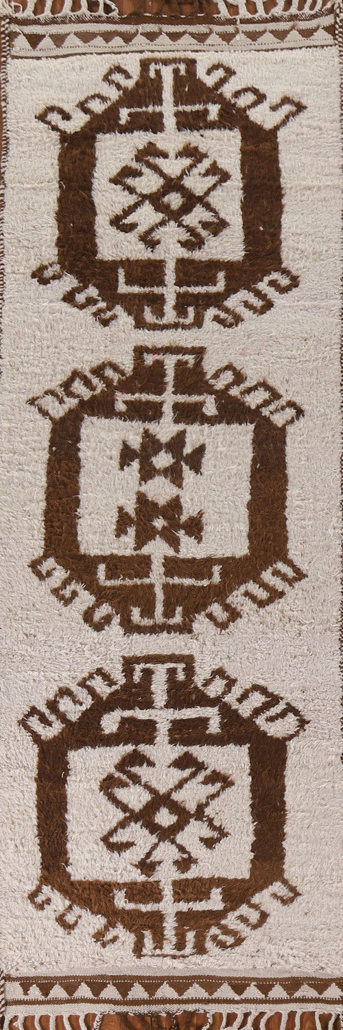 Natural Dye Anatolian Turkish Runner Rug 3x11