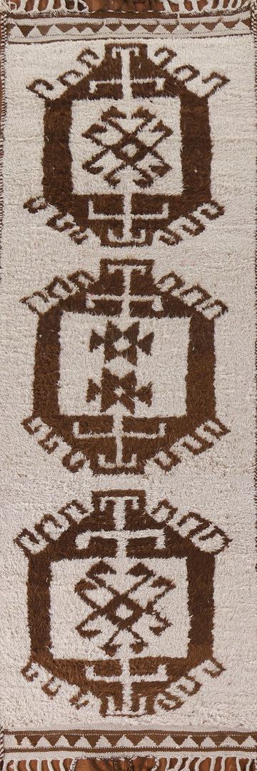 Natural Dye Anatolian Turkish Runner Rug 3x11