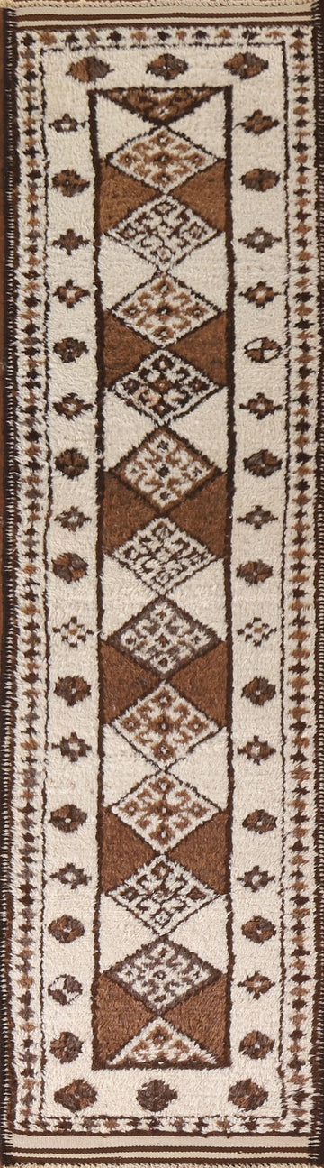 Natural Dye Anatolian Oriental Runner Rug 3x12