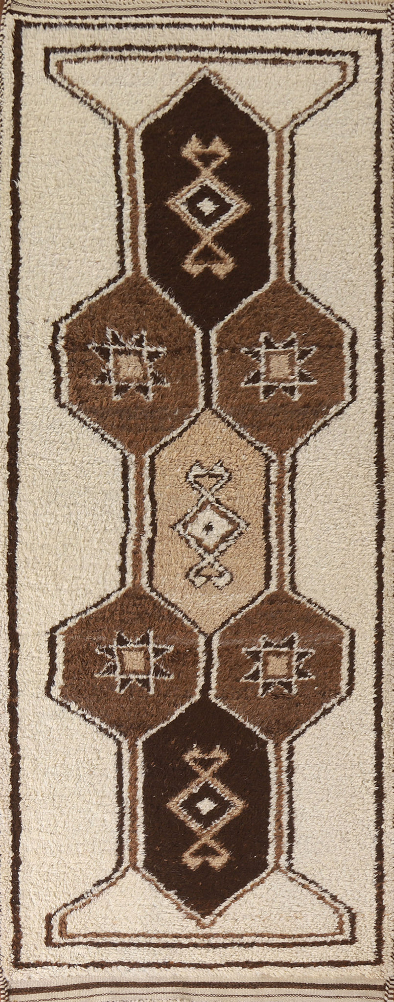 Natural Dye Anatolian Turkish Runner Rug 4x10