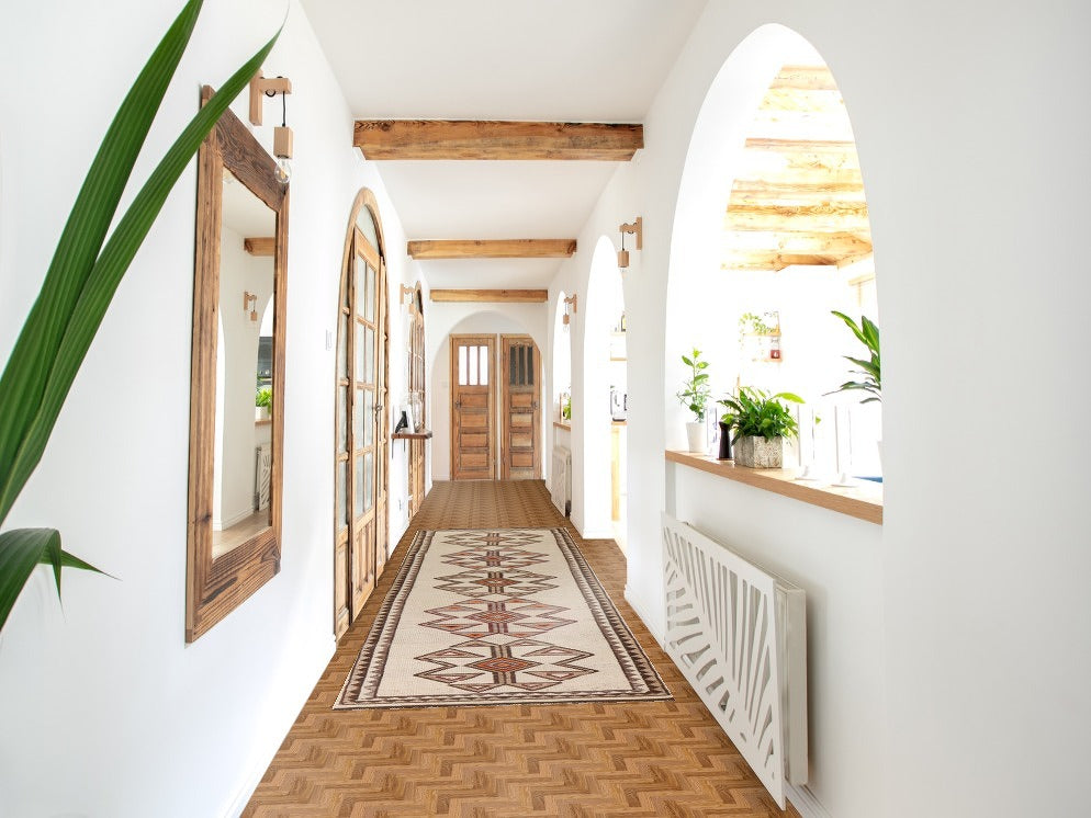 Natural Dye Anatolian Turkish Runner Rug 3x12