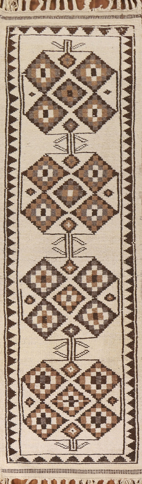 Natural Dye Anatolian Oriental Runner Rug 3x12