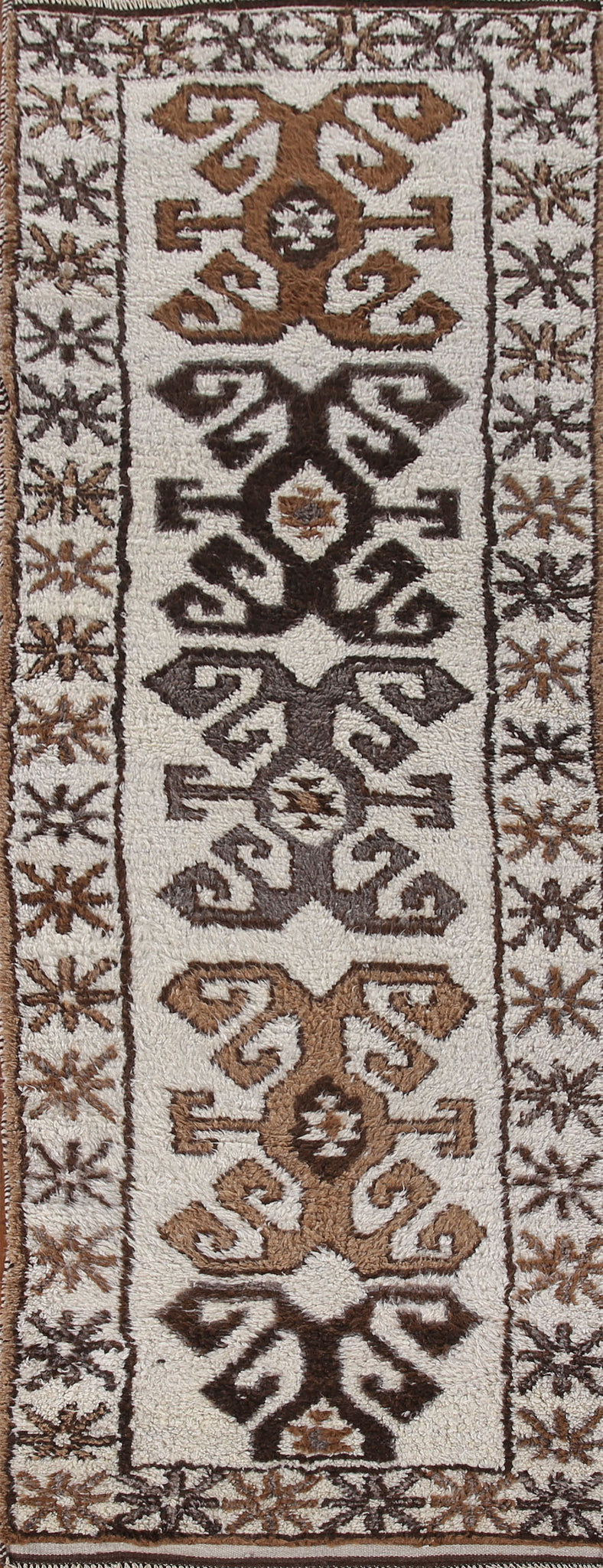 Natural Dye Anatolian Turkish Runner Rug 3x11