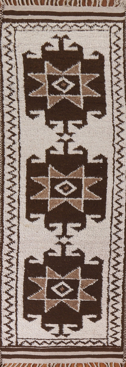 Natural Dye Anatolian Turkish Runner Rug 3x11