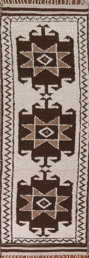 Natural Dye Anatolian Turkish Runner Rug 3x11
