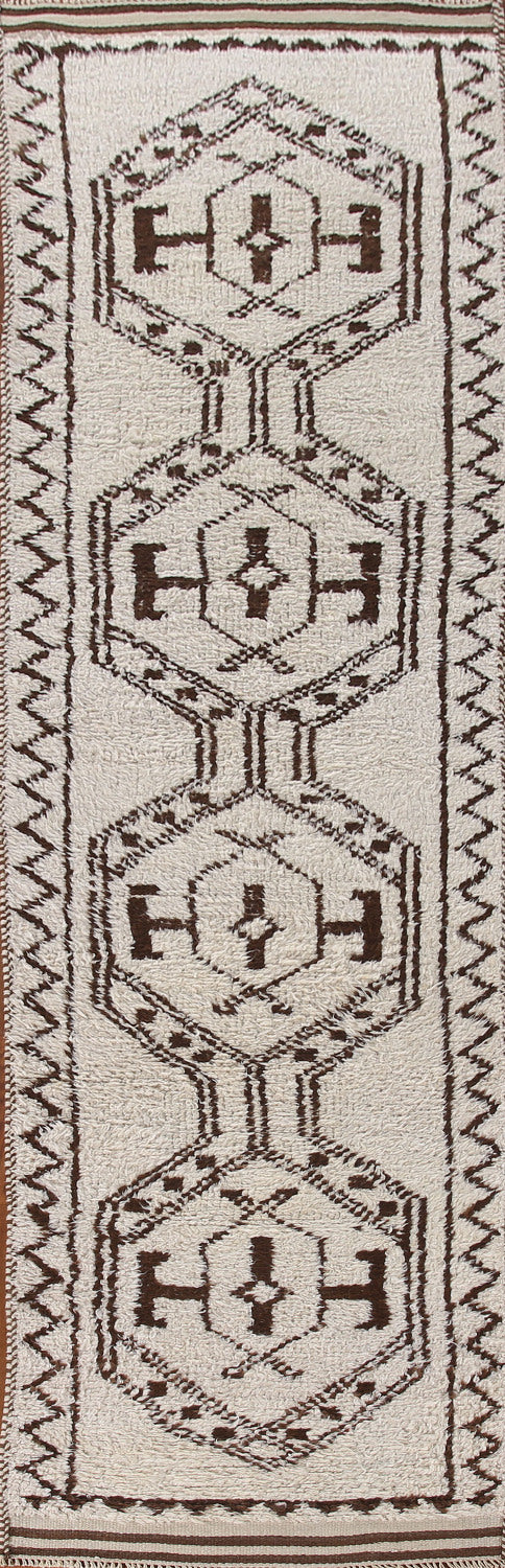 Natural Dye Anatolian Oriental Runner Rug 3x13