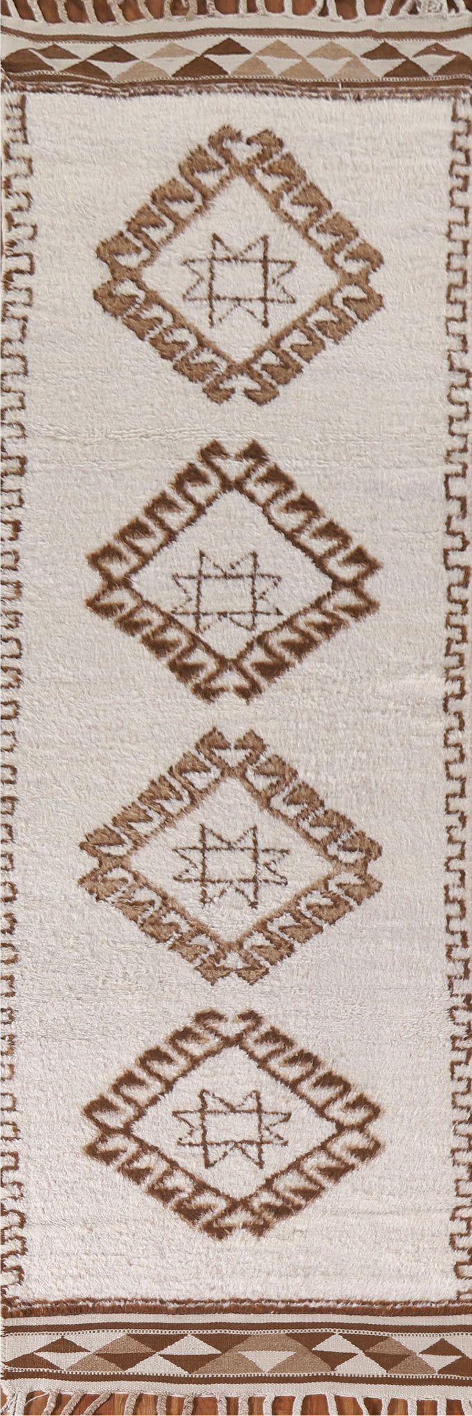 Geometric Anatolian Turkish Runner Rug 3x12