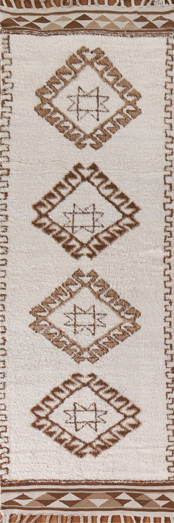 Geometric Anatolian Turkish Runner Rug 3x12