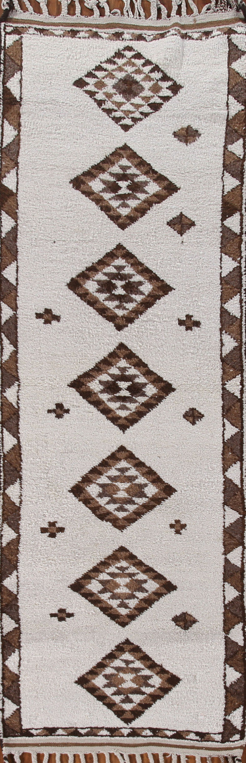 Natural Dye Anatolian Oriental Runner Rug 3x11