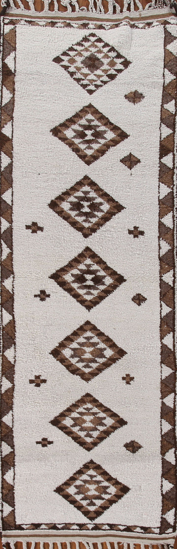 Natural Dye Anatolian Oriental Runner Rug 3x11