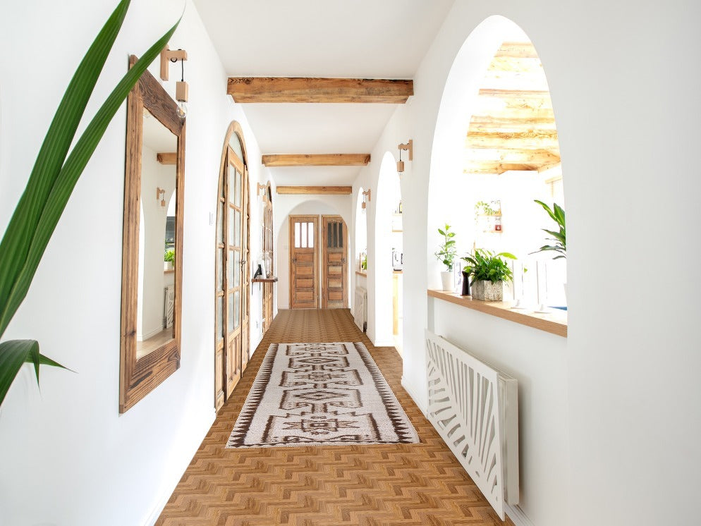 Geometric Anatolian Turkish Runner Rug 3x11
