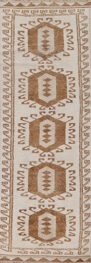 Tribal Wool Anatolian Turkish Runner Rug 3x12