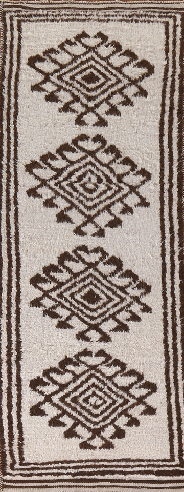 Geometric Anatolian Turkish Runner Rug 3x11