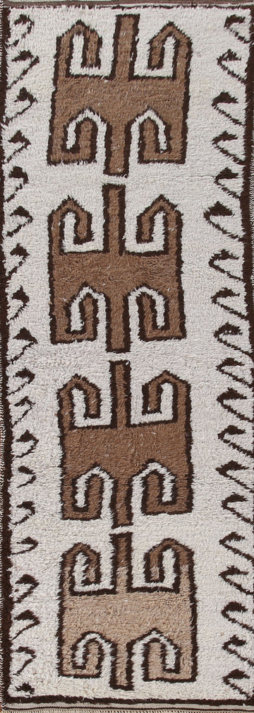 Natural Dye Anatolian Oriental Runner Rug 3x12