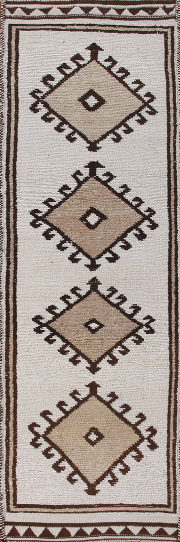Natural Dye Anatolian Turkish Runner Rug 3x11